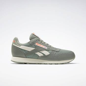 Reebok Classic Kožené Olivovo Zelene - Damske Tenisky